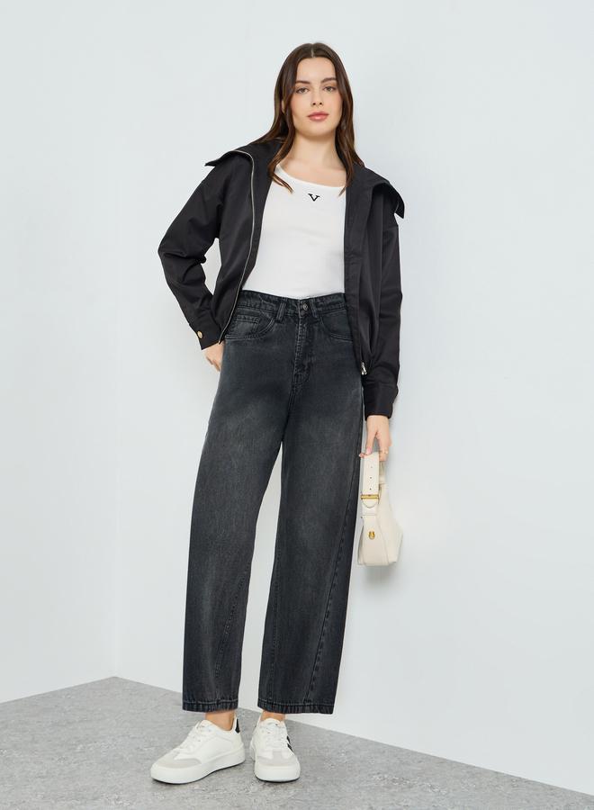 Styli Women Black High Rise Relaxed Fit Jeans - Image 4